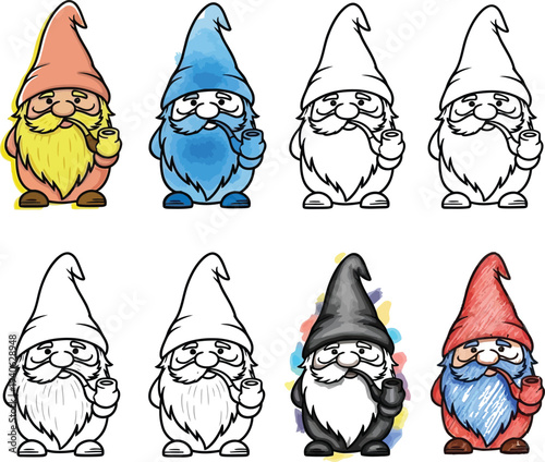 St patricks day gnomes silhouette lucky irish gnome friends