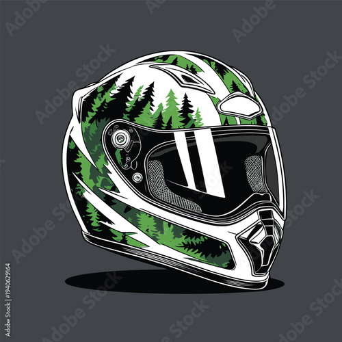 classic helmet flat vector image