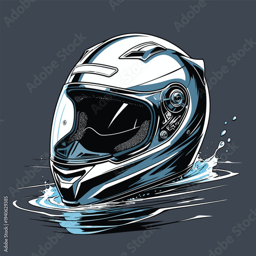 classic helmet flat vector image