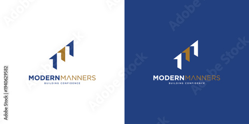 Modern and unique letter M initials logo design