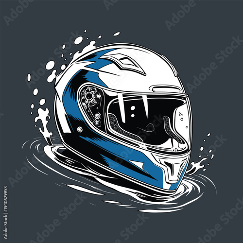 classic helmet flat vector image
