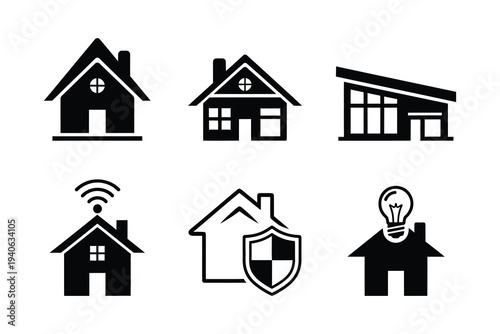 Smart home icons set