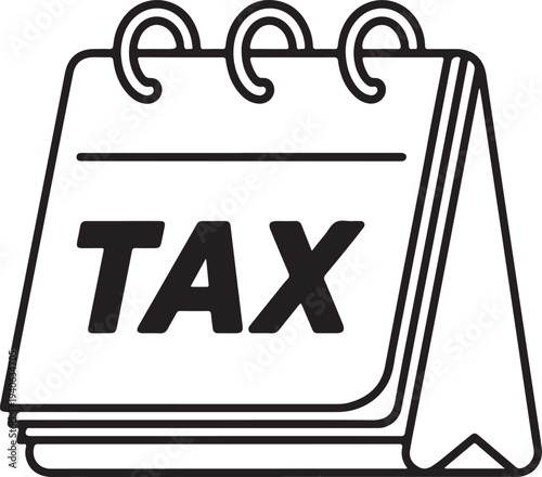 Vector icons calendar. Work and personal life planning, ogranizer to-do list. Keep a diary and tax bill payment calendars.