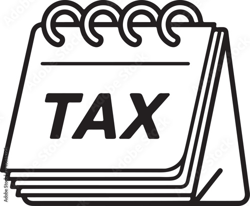 calendar and schedule, attendance line icons on white