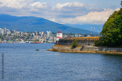 Bild auf Leinwand Brockton Point Lighthouse in Stanley Park, Vancouver, British Columbia, Canada