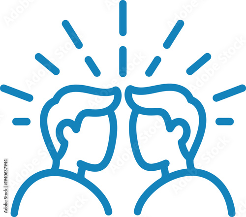 Two fists touching with burst of light