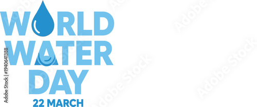 World water day logo and date