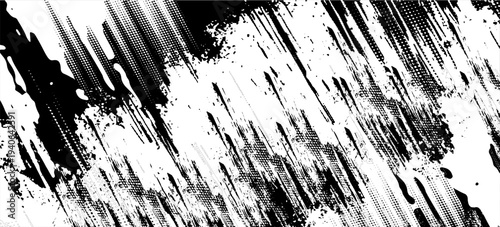 Tire tracks background for rally, drift, motocross, off-road and other auto and motorsport. Black tire marks on a white background with a worn effect and splashes of dirt. Vector isolated texture