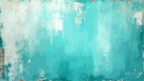 Vector A weathered textured background in teal, evoking a sense of age and depth. The artwork emanates a modern aesthetic.