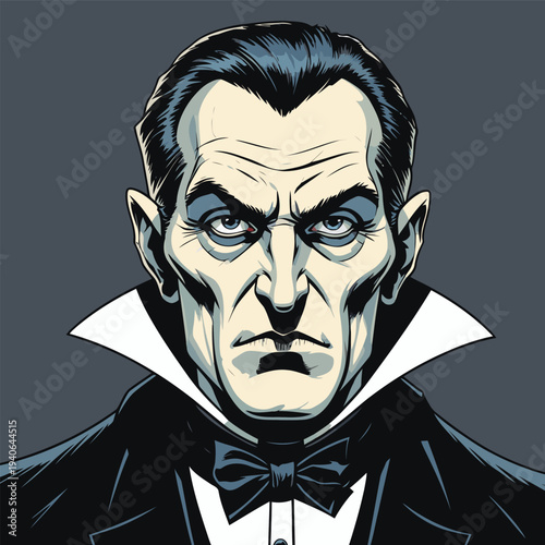 cute dracula flat vector image