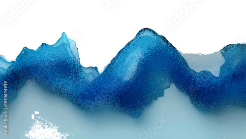 Vector Abstract composition featuring a flowing blue, water-inspired design. capturing the flowing and fluid texture.