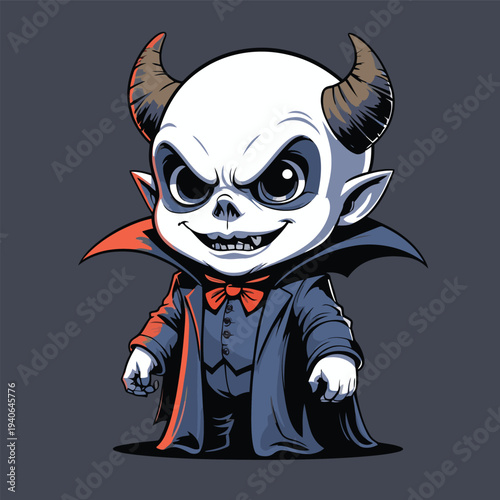 cute dracula flat vector image