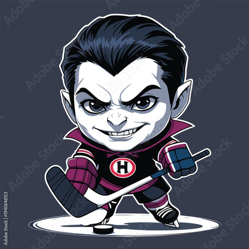 cute dracula flat vector image
