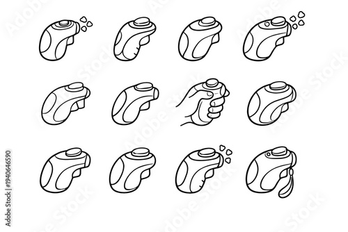 Handling dispensers vector dispenser silhouette concept design outline holding icon treat pet