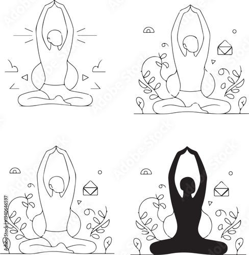 Meditation and yoga practice with spiritual elements
