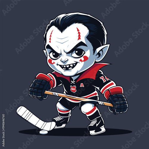 cute dracula flat vector image