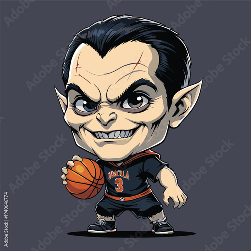 cute dracula flat vector image