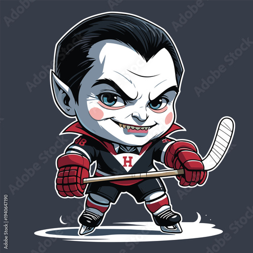 cute dracula flat vector image