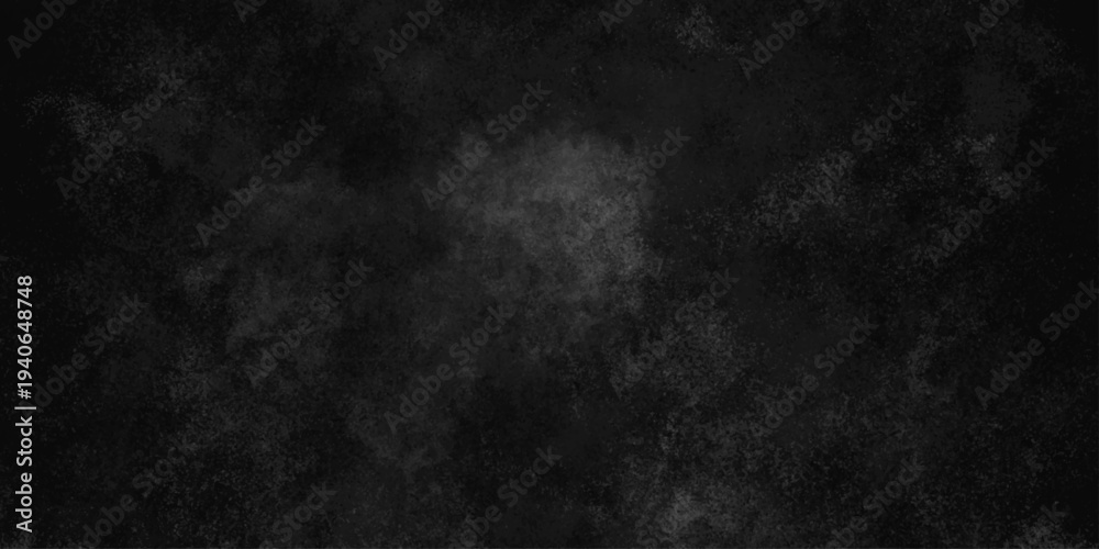 Fototapeta premium Abstract black gray wall textured background. Empty gray rusty stone or metal surface texture. Dark smoke texture. Black and white grunge wall. Light fog backgrounds. Cloud sky night. Slate surface.