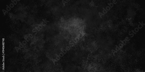 Abstract black gray wall textured background. Empty gray rusty stone or metal surface texture. Dark smoke texture. Black and white grunge wall. Light fog backgrounds. Cloud sky night. Slate surface.