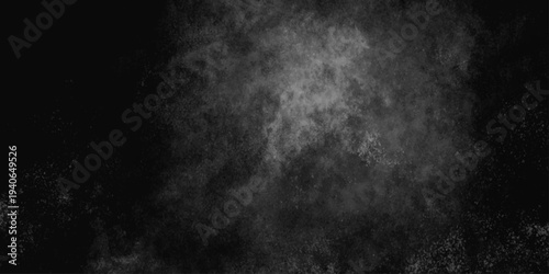Abstract black gray wall textured background. Empty gray rusty stone or metal surface texture. Dark smoke texture. Black and white grunge wall. Light fog backgrounds. Cloud sky night. Slate surface.