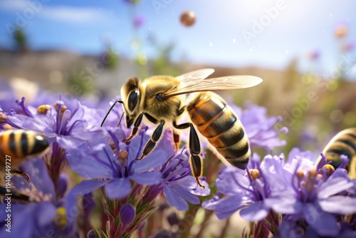 Bees Standing in the Grass