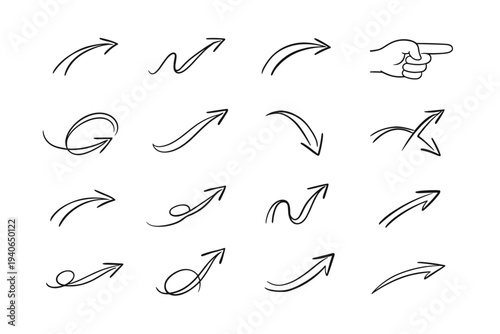 Arrow organic generation human vector navigation simple curve image warm arc icon