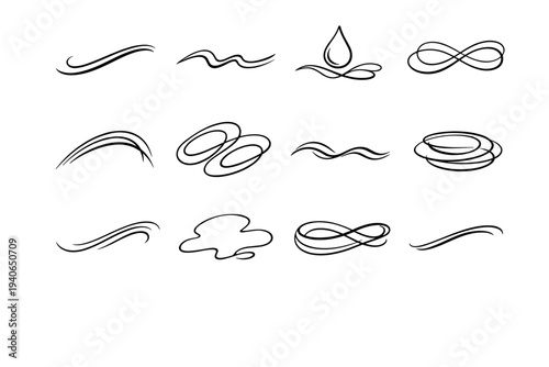 Free vector human simple liquid icon curve generation image controlled flowing assured