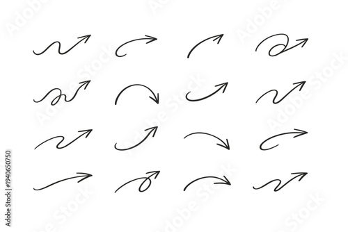 Wayfinding sketch soft line outline generation image arrow simple direction vector icon