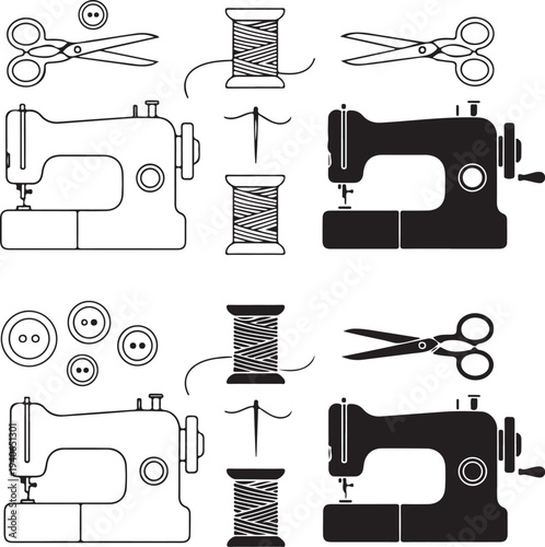 Sewing machines and tools for sewing and crafting projects
