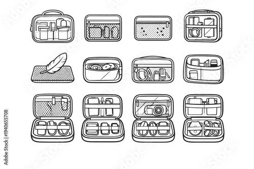 Lightweight panel vector bag portable smart usability mesh icon clean efficient gadget