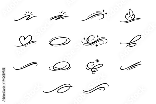 Comfort icon energetic flick dash snap flourish image simple generation vector line