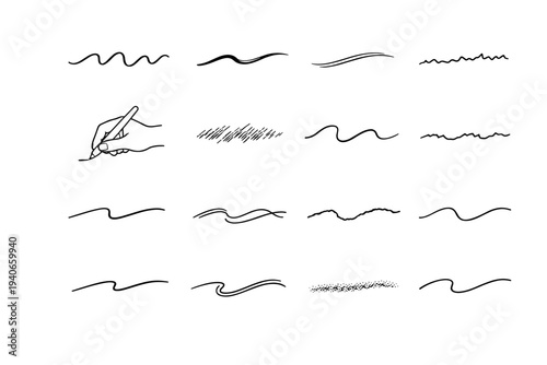 Uneven icon simple restrained image human line thickness irregular mark generation hand