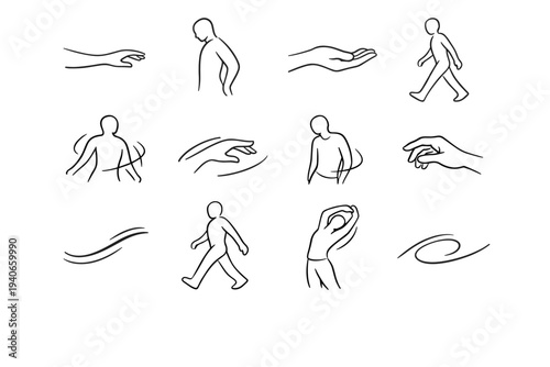 Image light organic generation dynamic smooth vector curve simple icon relaxed bend