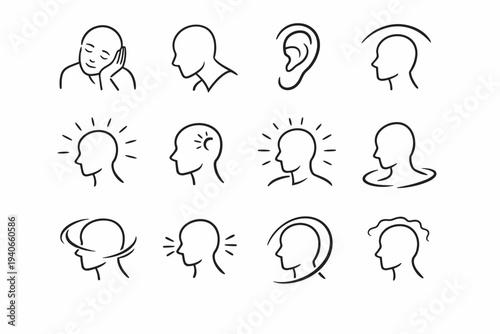 Quiet soft serene focus calm curve simple icon generation awareness attention vector