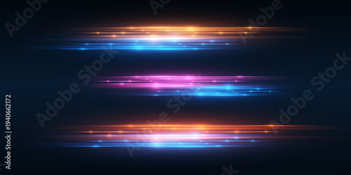 Abstract speed light lines creating a futuristic background