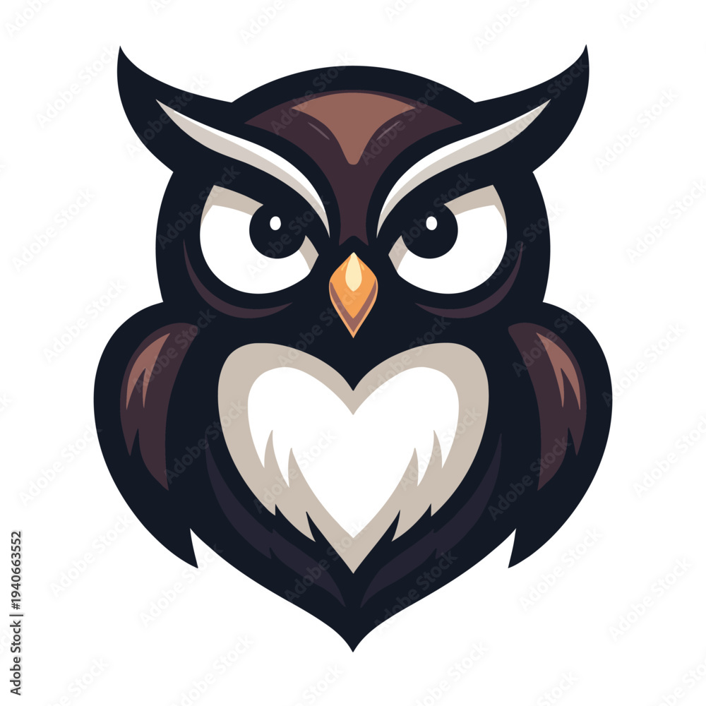 Fototapeta premium Professional mascot logo of a confident owl character 0.eps