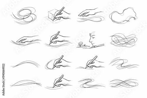 Temporal icon generation simple image stroke vector line arc sustained deliberate route