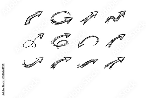 Informal sweep simple direction generation image sketchy icon symbol relaxed vector organic