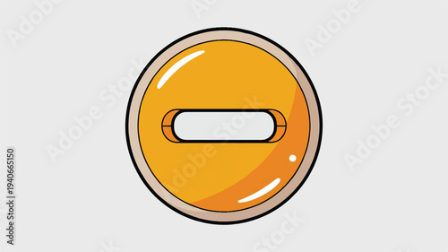 orange button with white switch on gray background