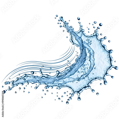 Splash of water on black background