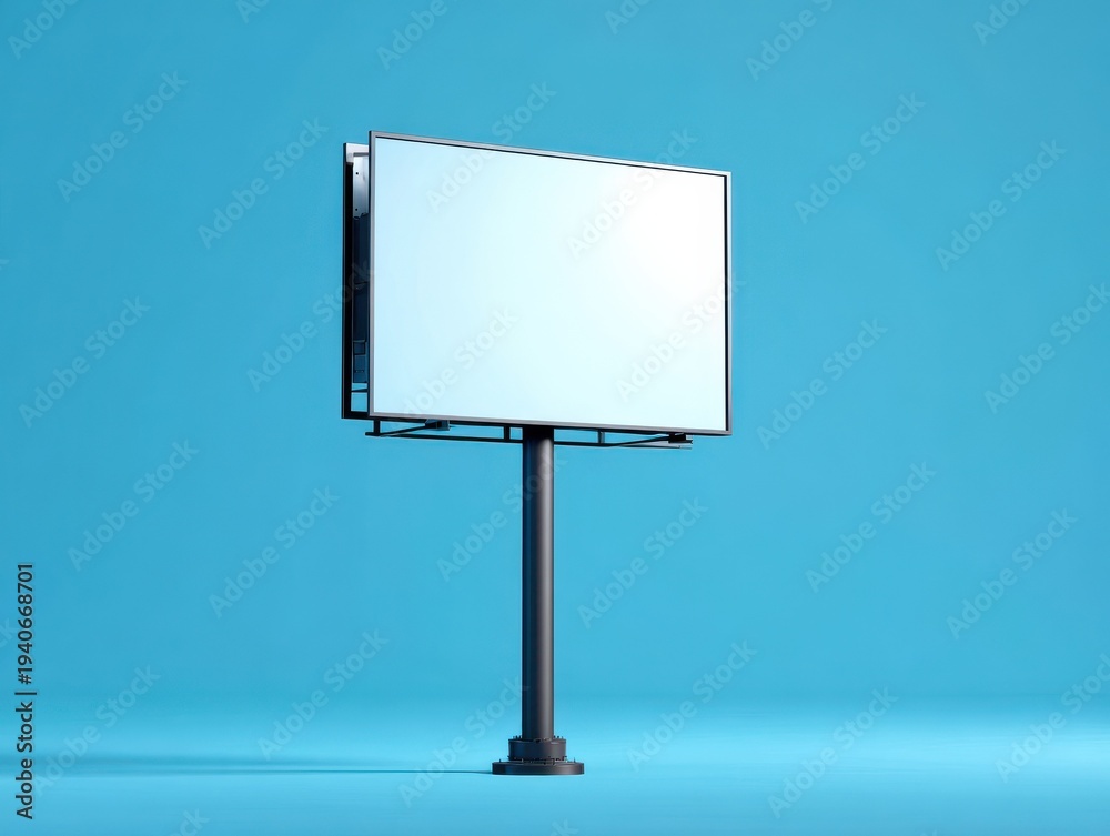 Obraz premium lightbox sign mockup isolated on a light blue background