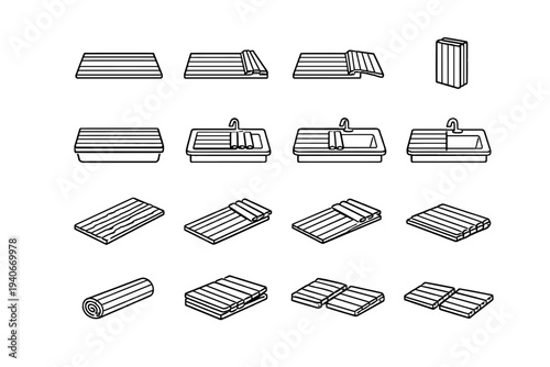 Icons kitchen sink icon clean aesthetic cover profile foldable vector contemporary reduced