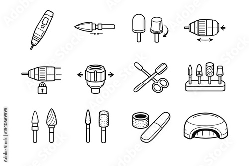Connection icon structure drill cordless chuck vector detachable device nail geometry
