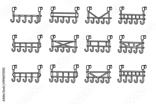 Organizer icon neat vector door hook over household weight modern proportions appearance