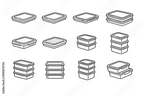 Organization neat stackable refined stacking form vector raised containers microphone secure edge