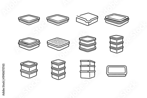 Storage tidy icon vector nesting neat concept icons modern silhouette groove top