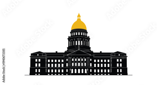 Stylized depiction of the colorado state capitol building in denver