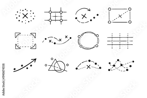 Guide vector structure marks generation gentle simple cues image icon natural guiding