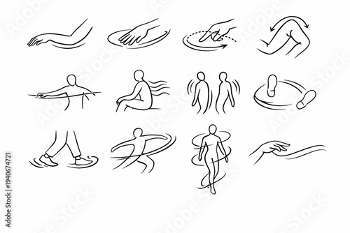 Icon vector sweep simple arc outline generation image reach flow drift finger